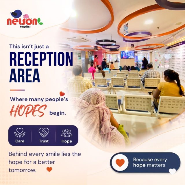❤️ This Isn’t Just a Reception Area… It’s Where Hope Begins.

Behind every waiting face is a story, a family, and a hope for a healthier tomorrow. At Nelson Hospital, we believe healthcare is more than treatment—it’s about care, trust, compassion, and hope. 🏥✨

Every patient deserves to feel heard, cared for, and supported from the very first step.

📞 Contact: 9518951959
🌐 Website: www.nelsonhospitals.com

#NelsonHospital #HospitalInNagpur #BestHospitalNagpur #HealthcareNagpur #PatientCare #QualityHealthcare #TrustedHospital #NagpurHealthcare #HealthcareServices #MedicalCare #CareTrustHope #nagpurhospital 
.
.
.
.
(Best hospital in Nagpur | Multispeciality hospital in Nagpur | Hospital in Nagpur | Healthcare services Nagpur | Patient care Nagpur | Quality healthcare Nagpur | Trusted hospital Nagpur | Medical treatment Nagpur | Healthcare hospital Nagpur)