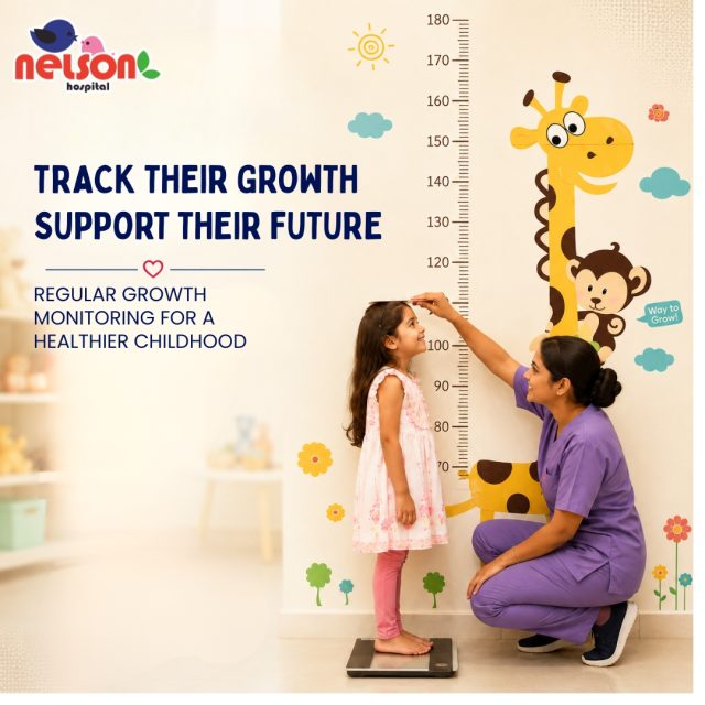 Every child grows at their own pace, and regular monitoring helps parents understand that journey better. 💙 Growth monitoring is an important part of healthy childhood, helping track a child’s height, weight and overall development at different stages. Regular pediatric check-ups can help identify nutritional concerns, developmental changes or other health needs early, allowing timely guidance and support. 👶✨

At Nelson Hospital, our pediatric care focuses on supporting children through every stage of growth with expert guidance and compassionate care. From routine health check-ups to nutrition and developmental guidance, regular monitoring can help build a healthier future for your child.

Track Their Growth. Support Their Future.

📞 Contact: 9518951959
🌐 Website: www.nelsonhospitals.com
.
.
.
#NelsonHospital #HospitalInNagpur #BestHospitalNagpur #HealthcareNagpur #PatientCare #QualityHealthcare #TrustedHospital #NagpurHealthcare #HealthcareServices #MedicalCare #CareTrustHope #nagpurhospital 

[child growth monitoring, child health check-up, pediatric care in Nagpur, child development, baby growth monitoring, pediatrician in Nagpur, child nutrition, healthy childhood, regular pediatric check-up, child healthcare Nagpur]