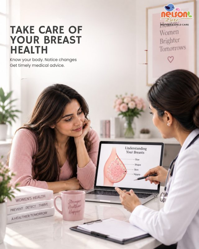 🎀 TAKE CARE OF YOUR BREAST HEALTH

Your health deserves your attention. 💗
Know your body. Notice changes. Get timely medical advice.

Regular awareness and timely medical consultation can help you take the right steps when you notice something unusual. Don’t ignore changes in your breast health—speak with a qualified doctor when needed.

🏥 Nelson Luxe Hospital – Nagpur’s No. 1 Trusted Hospital

📍 Dhantoli & Wardhaman Nagar, Nagpur
📞 9518951959
🌐 www.nelsonhospitals.com

.
.
.
.
#BreastHealth #BreastCare #BreastHealthAwareness #WomensHealth #BreastCancerAwareness #HealthAwareness #WomenHealthcare #BreastCancerScreening #NagpurHealthcare #NelsonLuxeHospital #NelsonHospitals #nagpur 

[Breast Health, Breast Health Awareness, Women’s Health, Breast Care, Breast Cancer Awareness, Breast Cancer Screening, Women’s Healthcare, Breast Health Checkup, Women’s Health Care in Nagpur, Nelson Luxe Hospital Nagpur]
